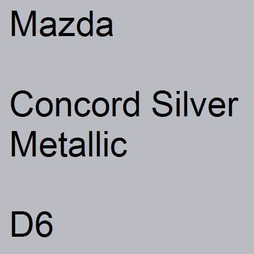 Mazda, Concord Silver Metallic, D6.